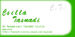 csilla tasnadi business card